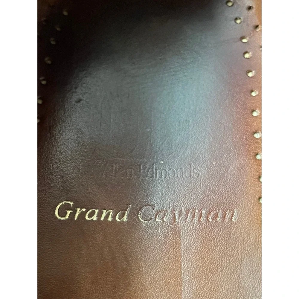 Allen Edmonds Grand Cayman Brown‎ Croc Embossed Leather Bit Loafers